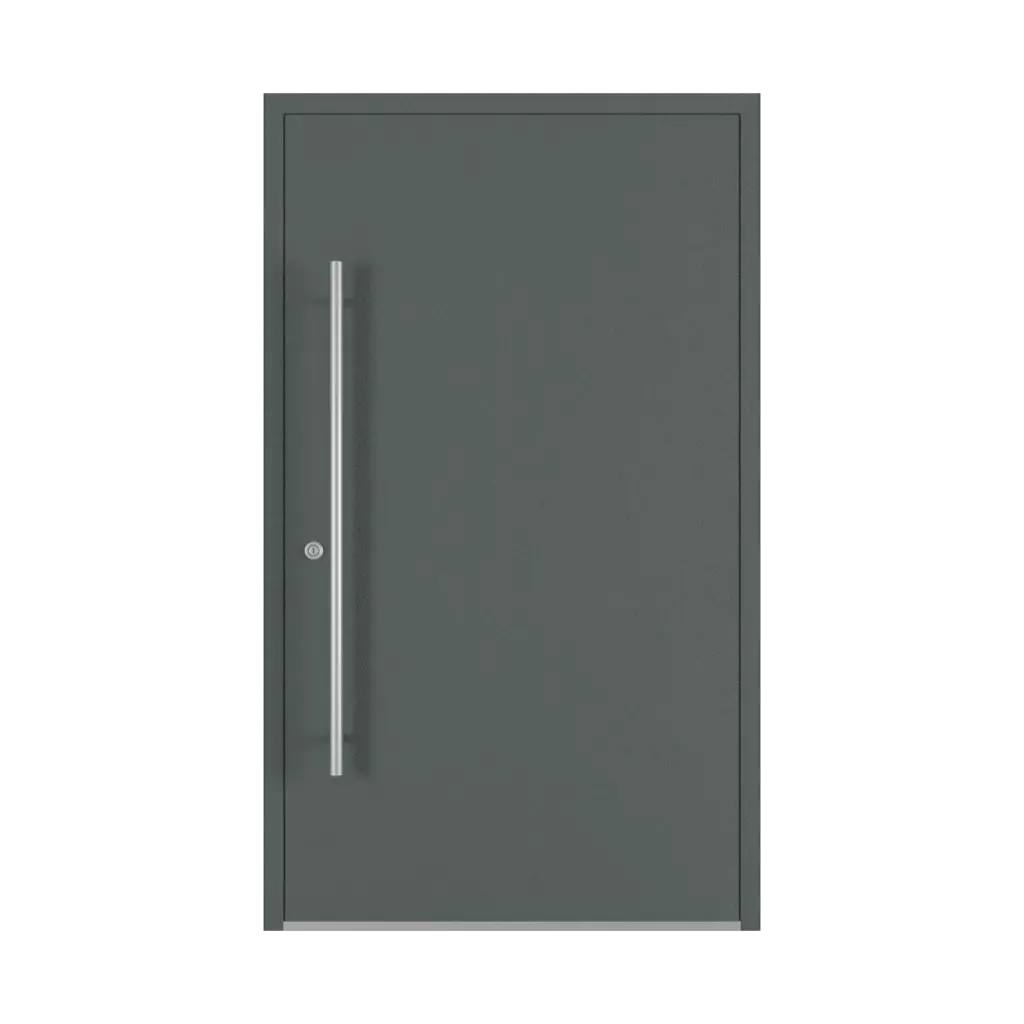 Basalt gray entry-doors models-of-door-fillings dindecor 6023-pvc  