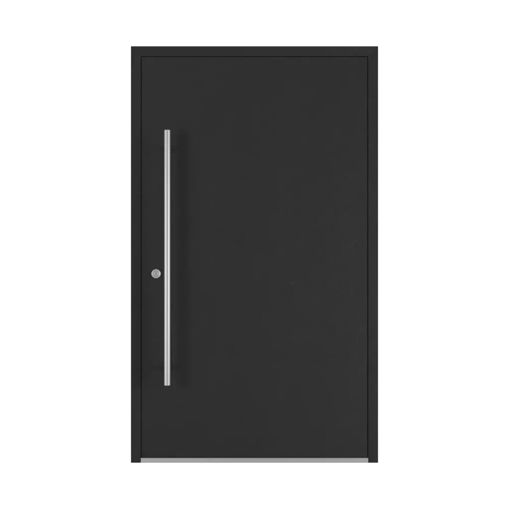 Jet black aludec entry-doors models-of-door-fillings dindecor ll01  
