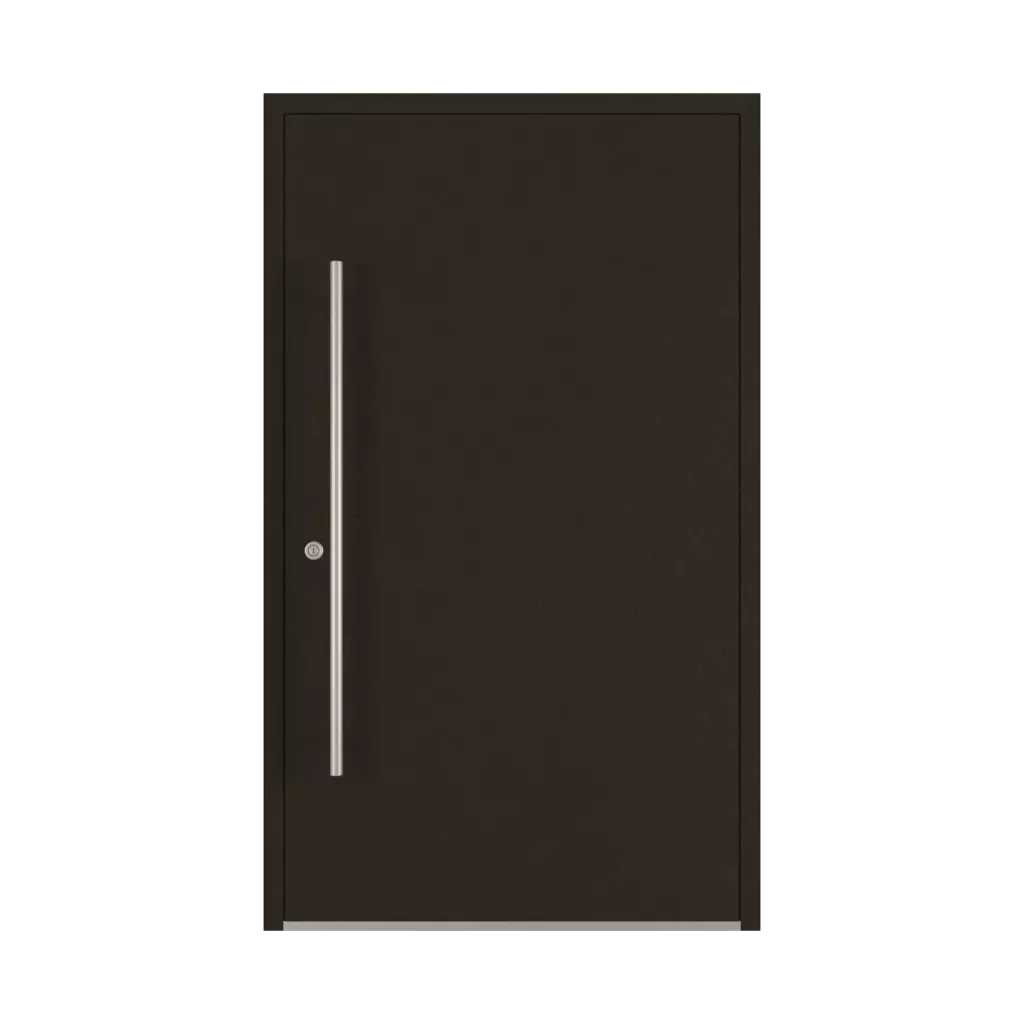 Dark brown matt entry-doors models-of-door-fillings dindecor model-6123  