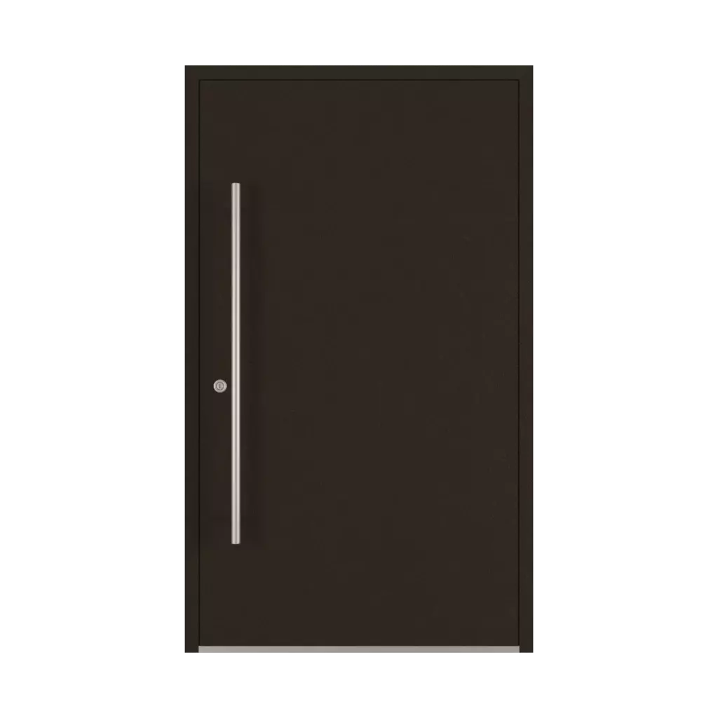 Dark brown matt entry-doors models-of-door-fillings dindecor gl03  