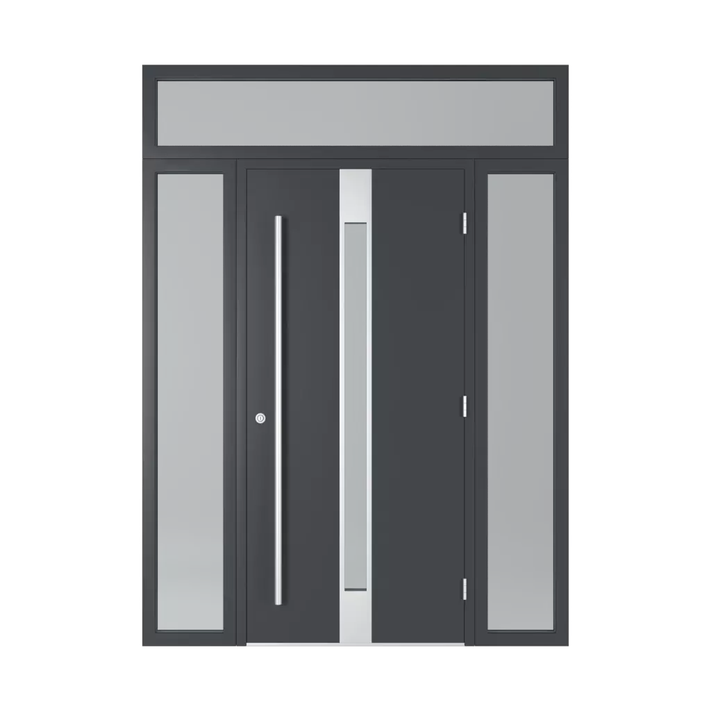 Door with glass transom entry-doors models-of-door-fillings dindecor 6132-black  