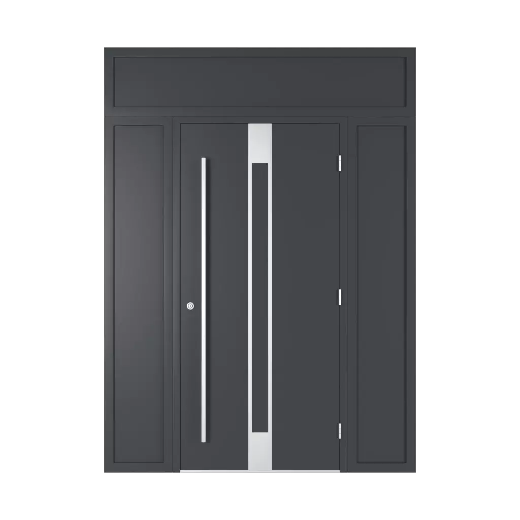 Door with full transom entry-doors models-of-door-fillings dindecor 6132-black  