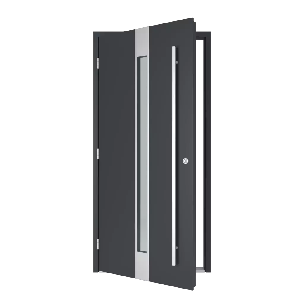 The left one opens outwards entry-doors models-of-door-fillings dindecor cl06  