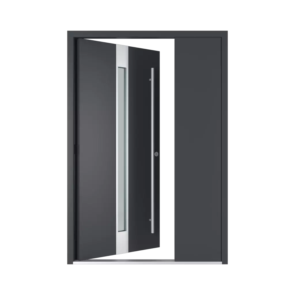 The right one opens inwards entry-doors models-of-door-fillings dindecor 6013-pvc-black  