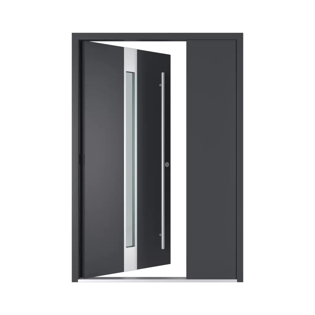 The right one opens inwards entry-doors models-of-door-fillings dindecor sk06-grey  