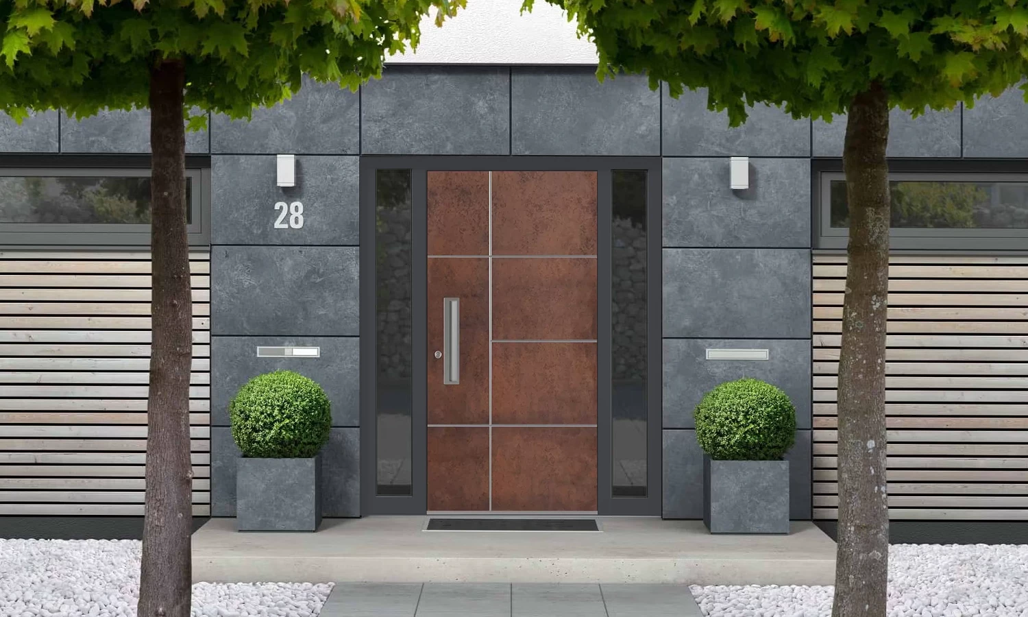 SK01 Corten 🏆 entry-doors models-of-door-fillings dindecor sk01-corten  