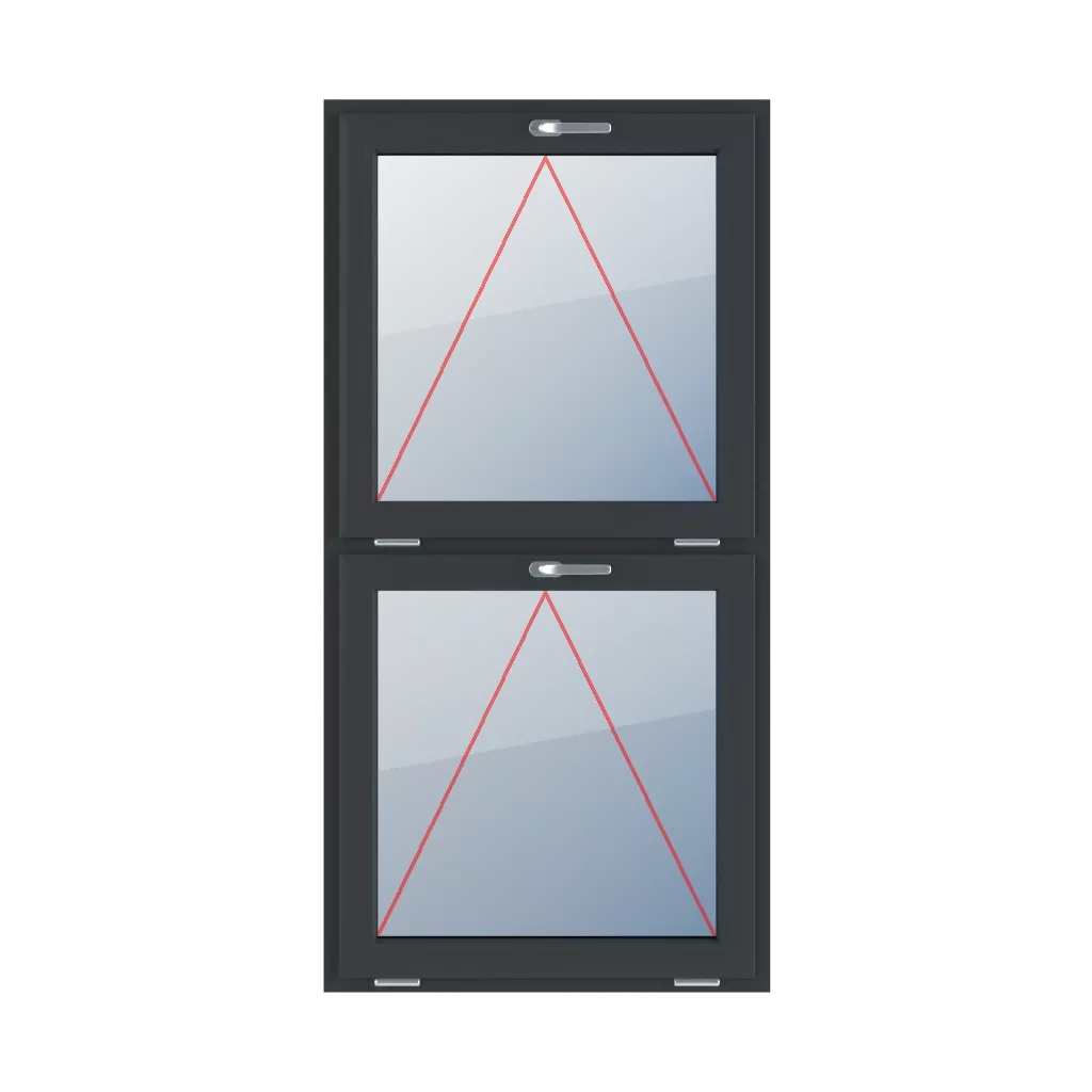 Tilting with a handle at the top windows types-of-windows double-leaf vertical-symmetrical-division-50-50  