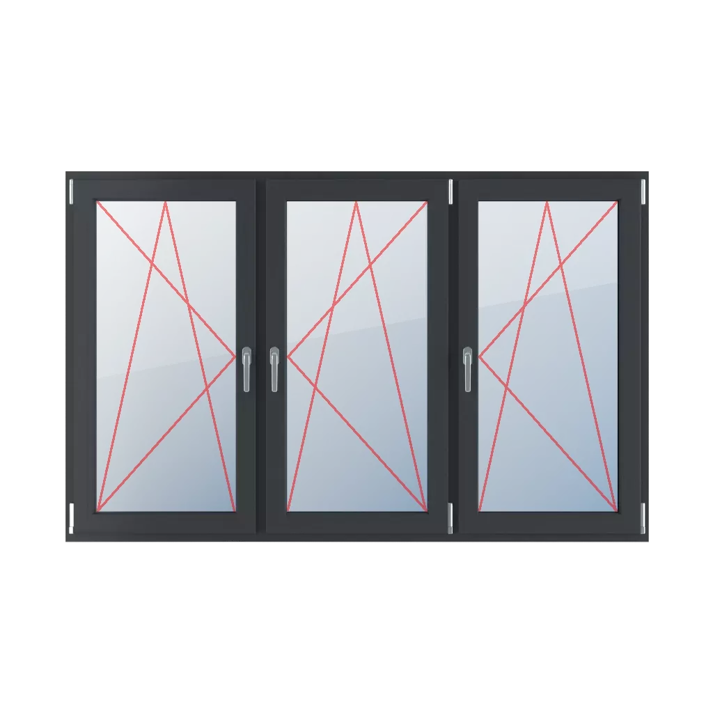 Tilt & turn left, right turn & tilt, right turn & tilt windows types-of-windows triple-leaf symmetrical-division-horizontally-33-33-33  