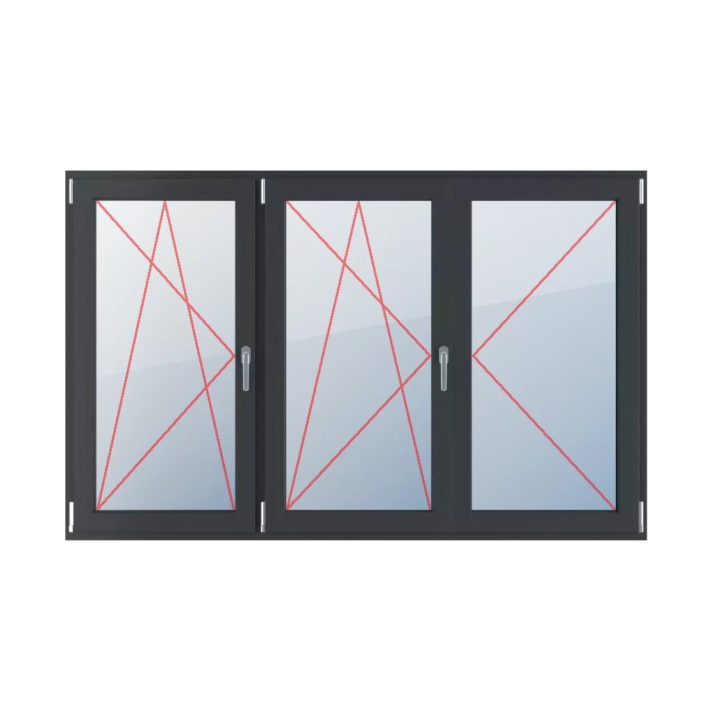 Tilt & turn left, movable mullion, turn right windows types-of-windows triple-leaf horizontal-symmetrical-division-33-33-33-with-a-movable-post  