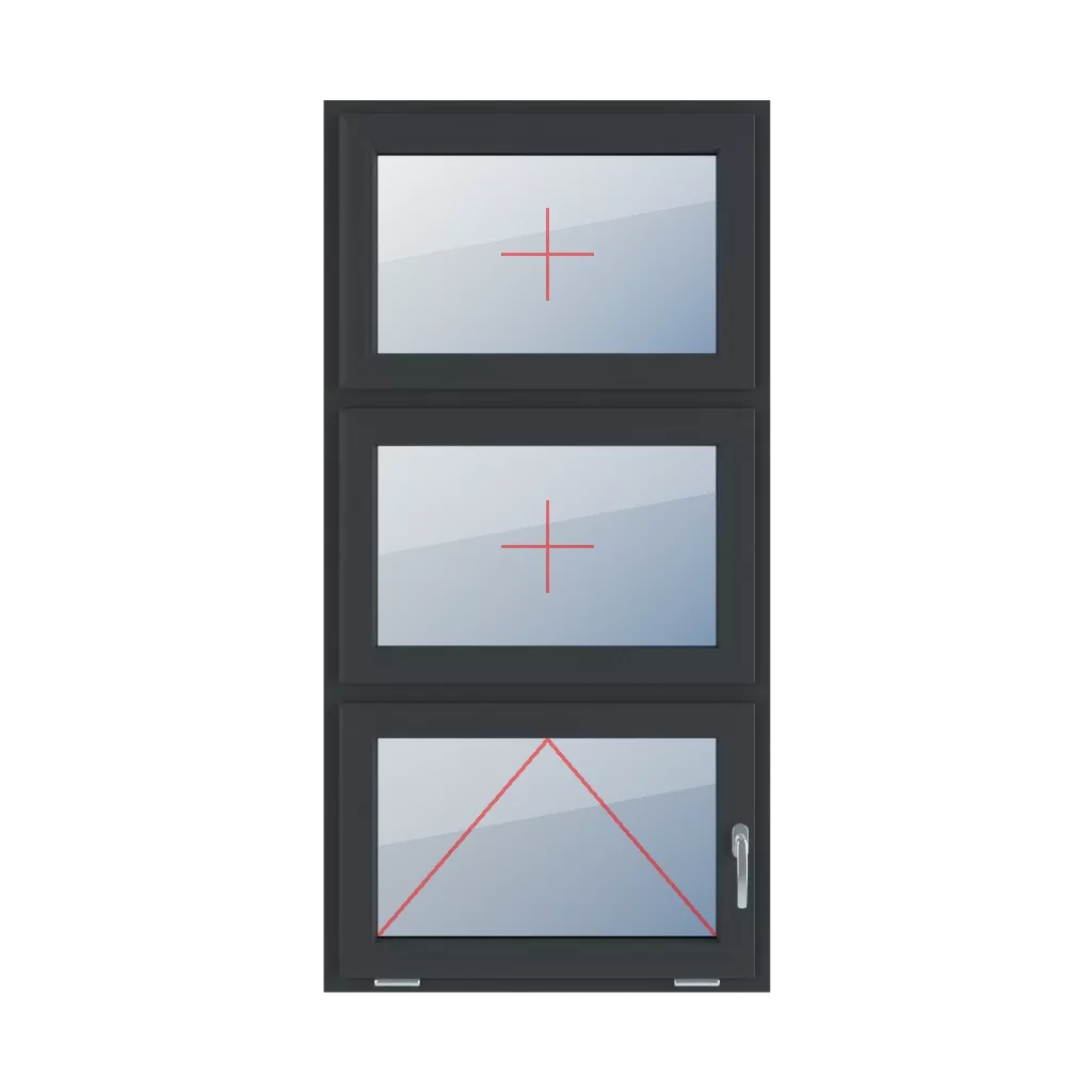 Permanent glazing in the wing, tiltable with a handle on the right side windows types-of-windows triple-leaf vertical-symmetrical-division-33-33-33 permanent-glazing-in-the-wing-tiltable-with-a-handle-on-the-right-side 