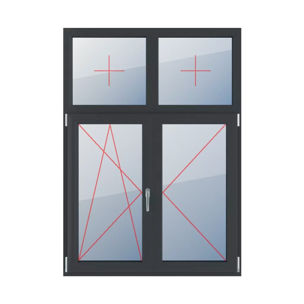 Fixed glazing in the frame, left-tilt and turn glazing, movable mullion, right-hand turn windows types-of-windows four-leaf vertical-asymmetric-division-30-70-with-a-movable-mullion fixed-glazing-in-the-frame-left-tilt-and-turn-glazing-movable-mullion-right-hand-turn 