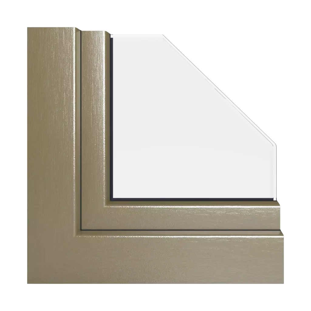 Brushed brass windows window-profiles veka perfectline-standard