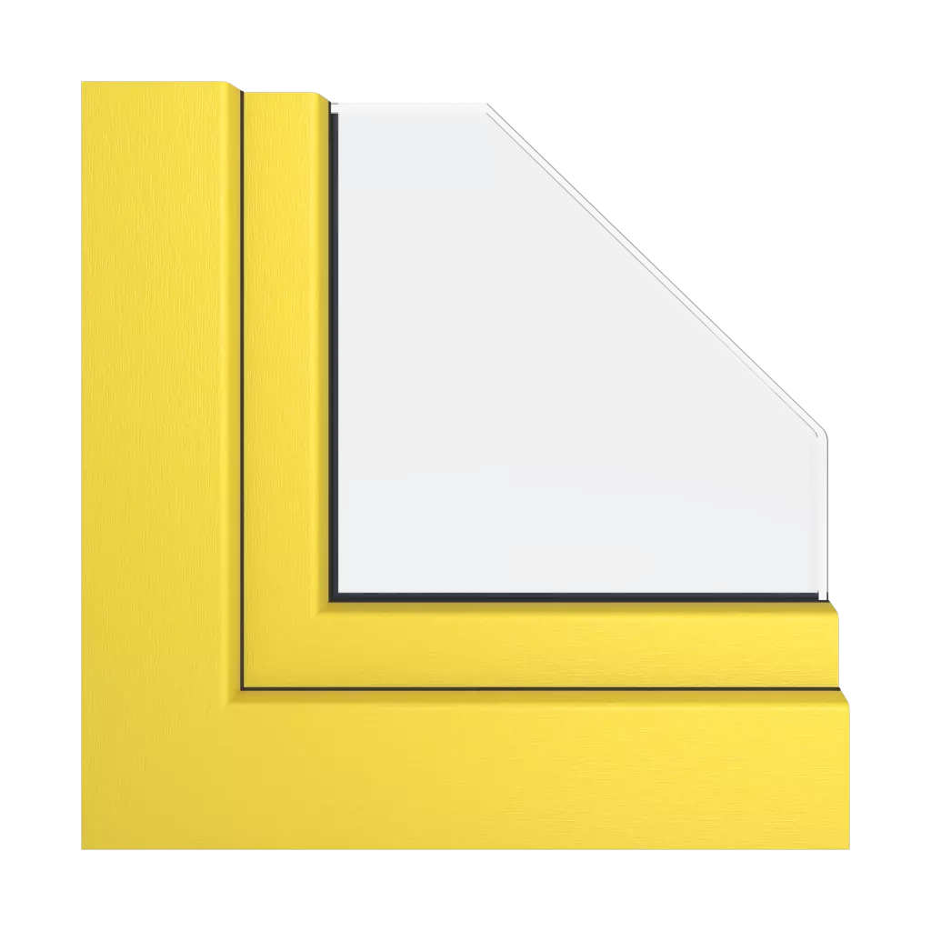 Yellow windows window-profiles veka perfectline-standard
