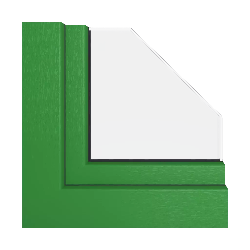 Emerald green windows window-profiles veka perfectline-standard