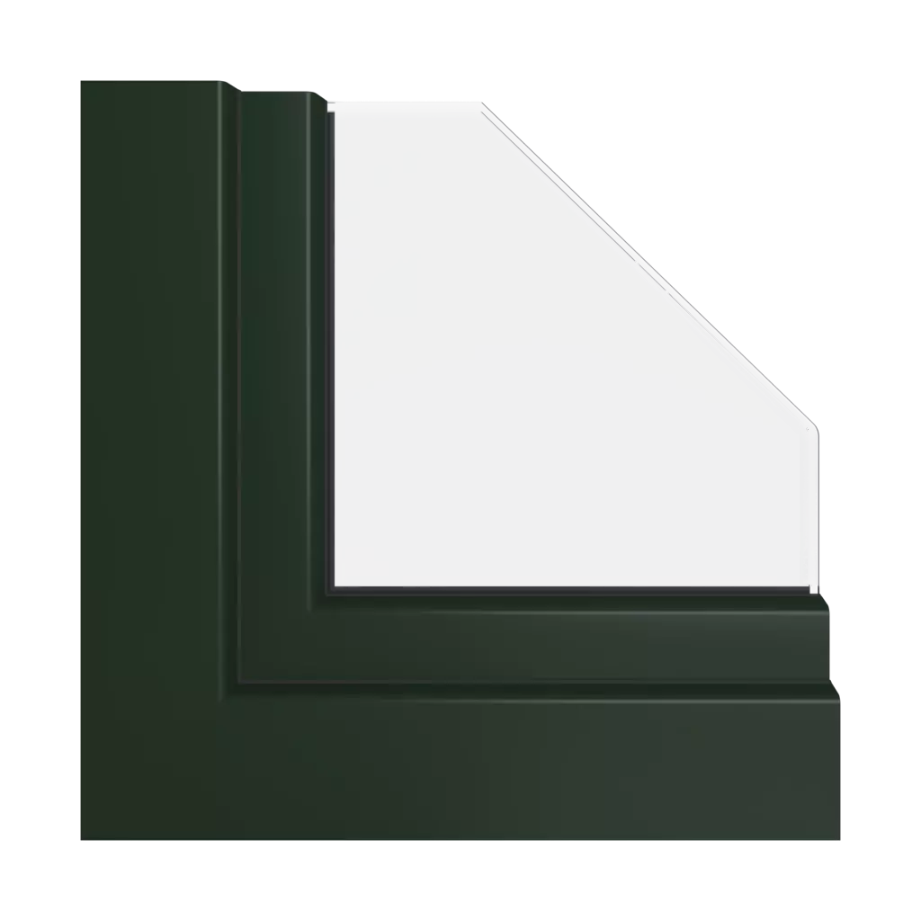 Dark green ultramatt windows window-color veka-colors dark-green-ultramatt