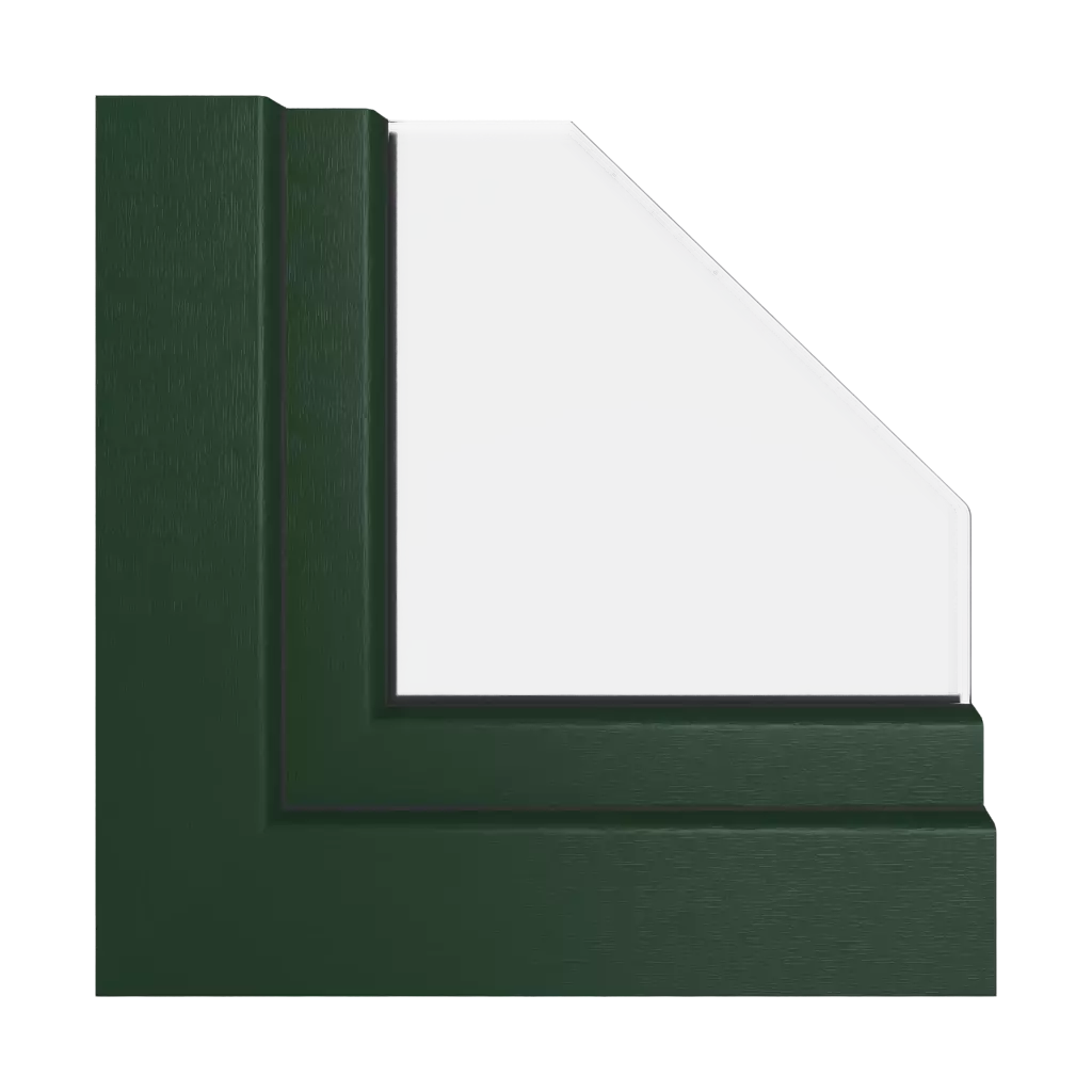 Dark green windows window-color veka-colors dark-green