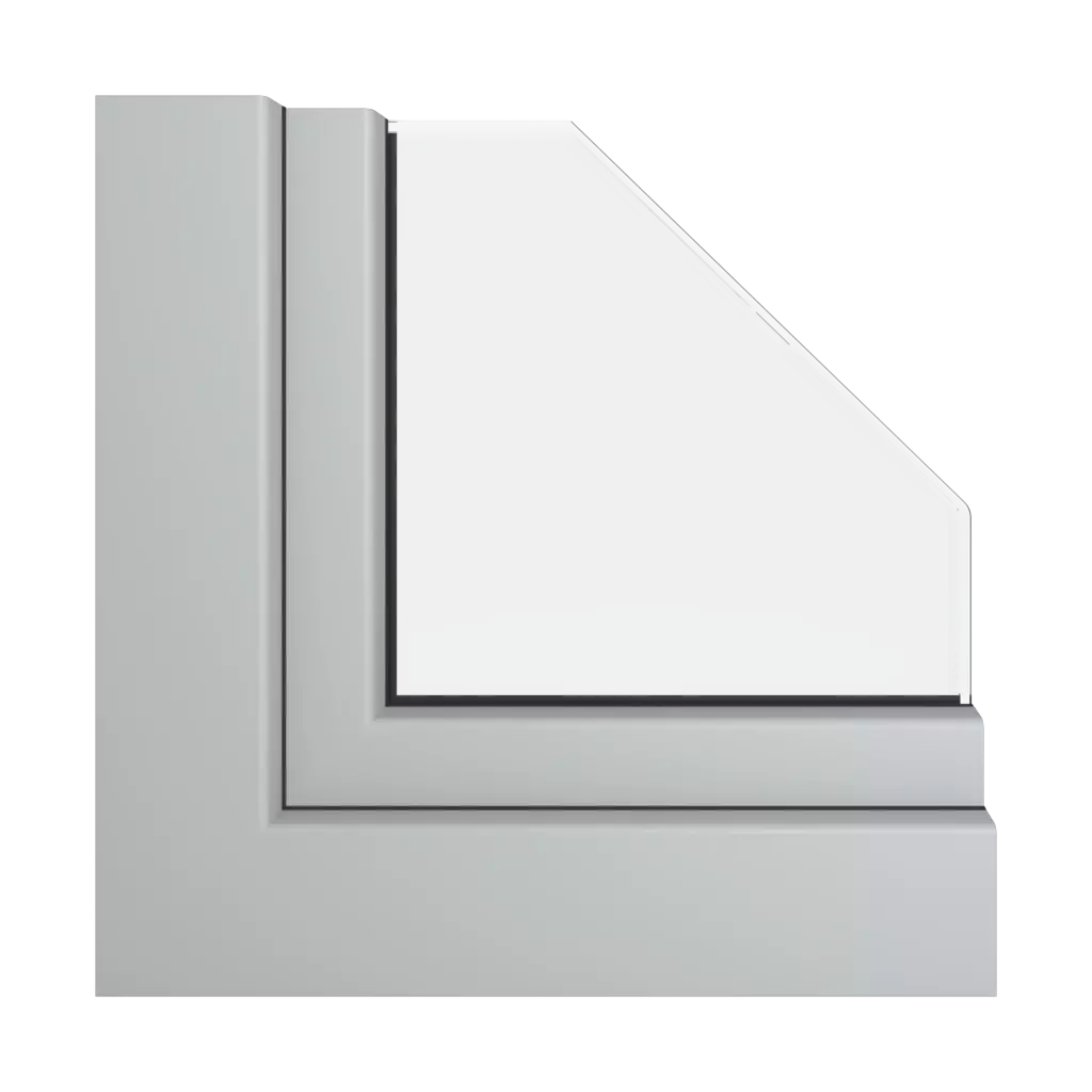 Silver gray smooth windows window-profiles veka vekaslide-82