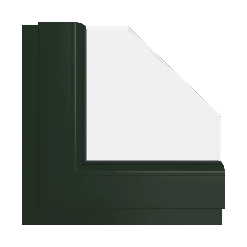 Dark green ultramatt windows window-color veka-colors dark-green-ultramatt interior