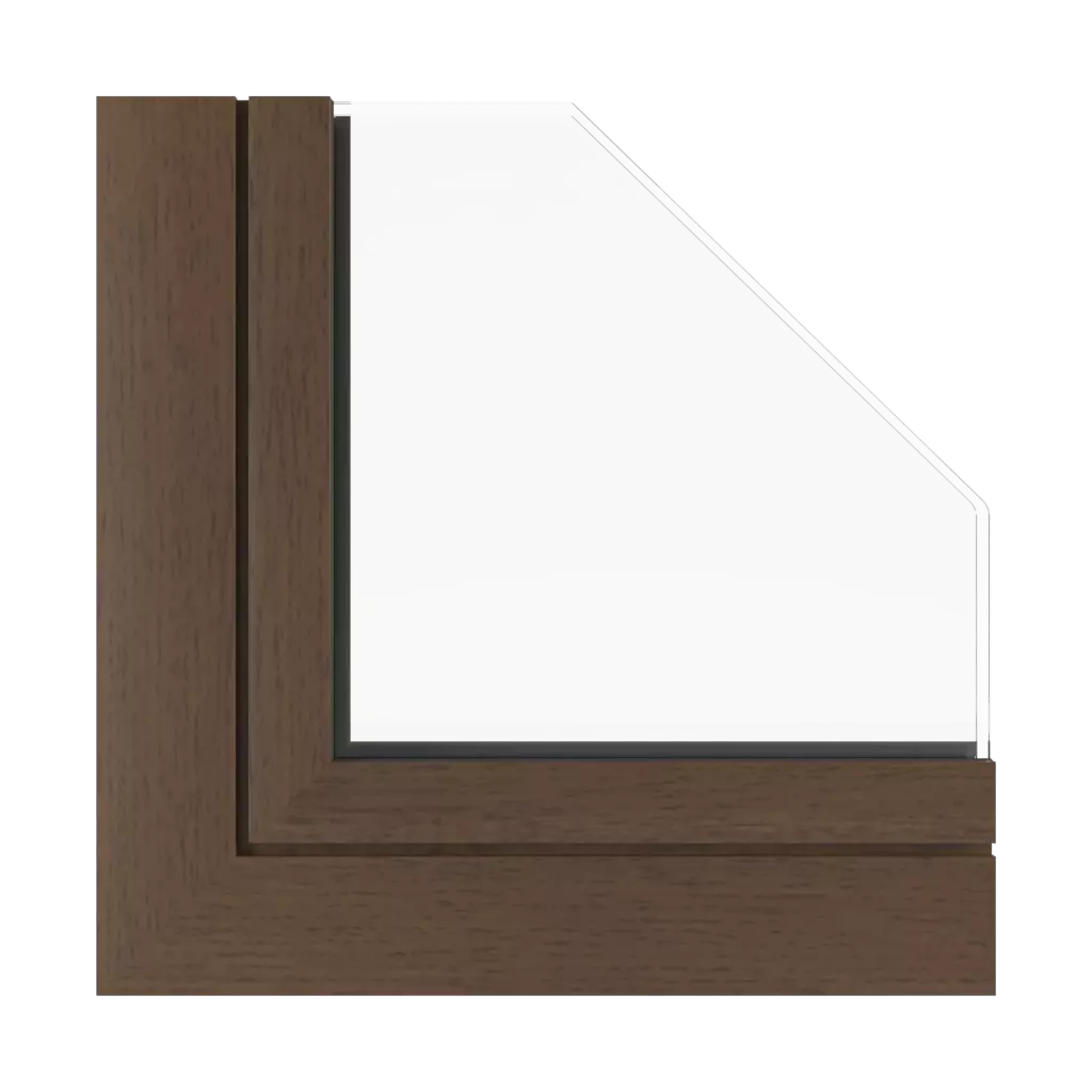 Walnut vein windows window-profiles aluprof mb-70