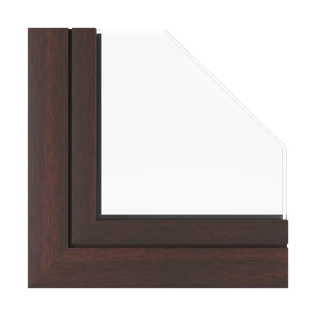 Mahogany sapeli windows window-profiles aluprof mb-sr50n