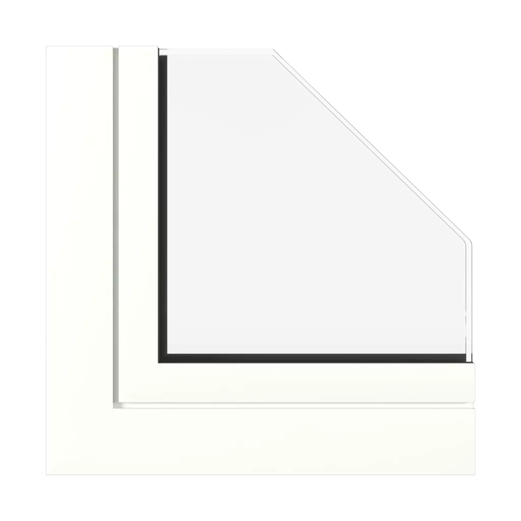 Traffic white matt✨ windows types-of-windows triple-leaf vertical-asymmetric-division-30-70-with-a-movable-mullion 