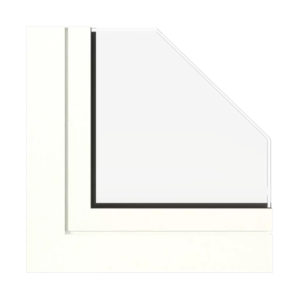 Traffic white fine structure windows window-profiles aluprof mb-104-passive