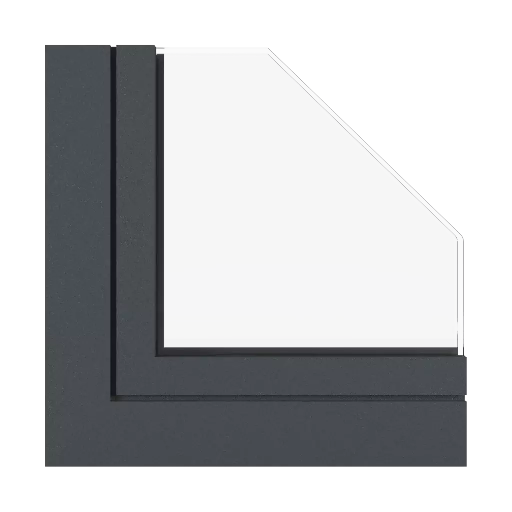 Anthracite gray fine structure windows window-profiles aluprof mb-sr50n