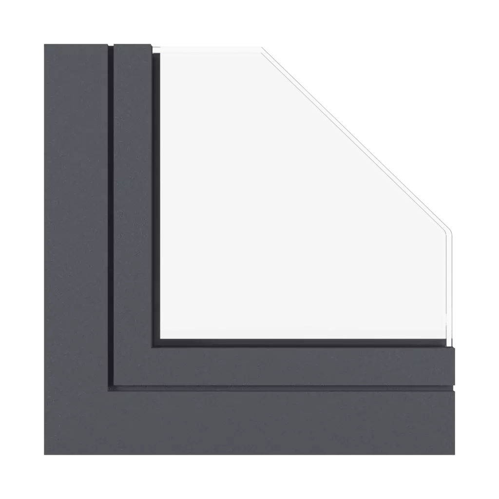 Graphite gray fine structure windows window-profiles aluprof mb-104-passive
