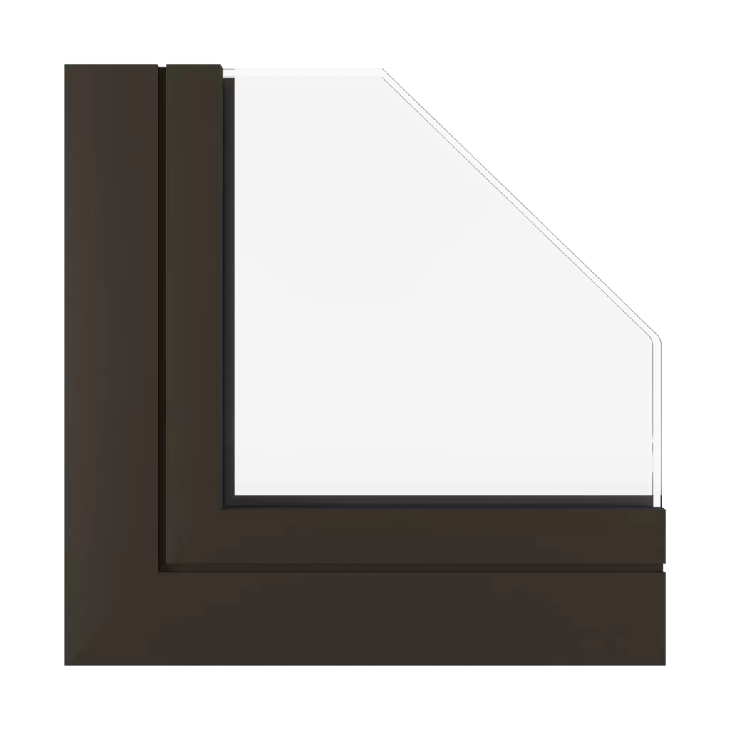 Dark brown SK windows window-profiles aluprof mb-70