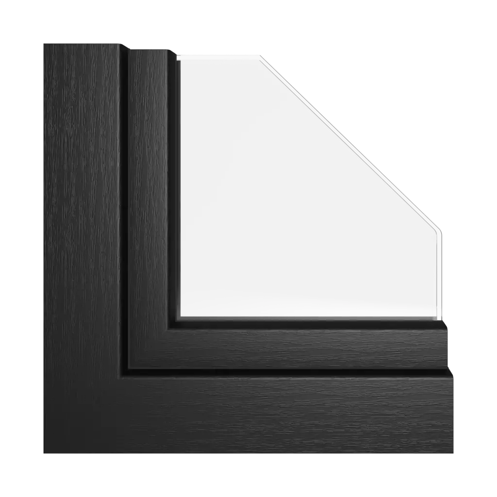 Jet black windows window-color rehau-colors   