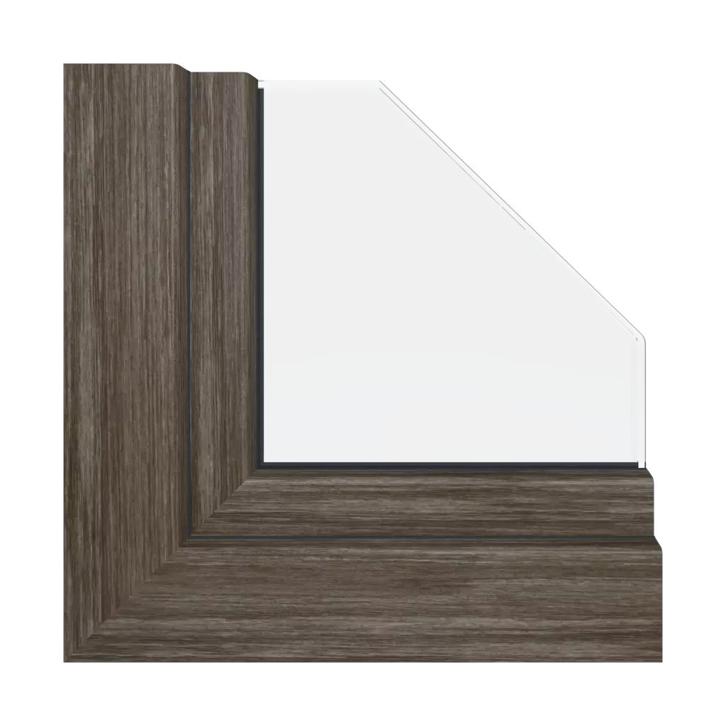 Brown sheffield oak windows window-profiles aluplast ideal-7000