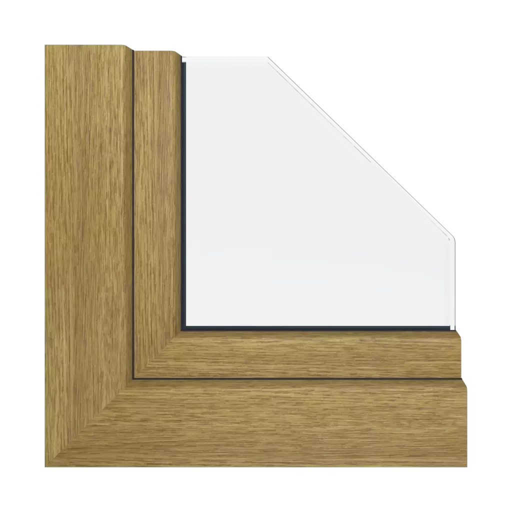 Natural oak windows window-profiles aluplast ideal-7000