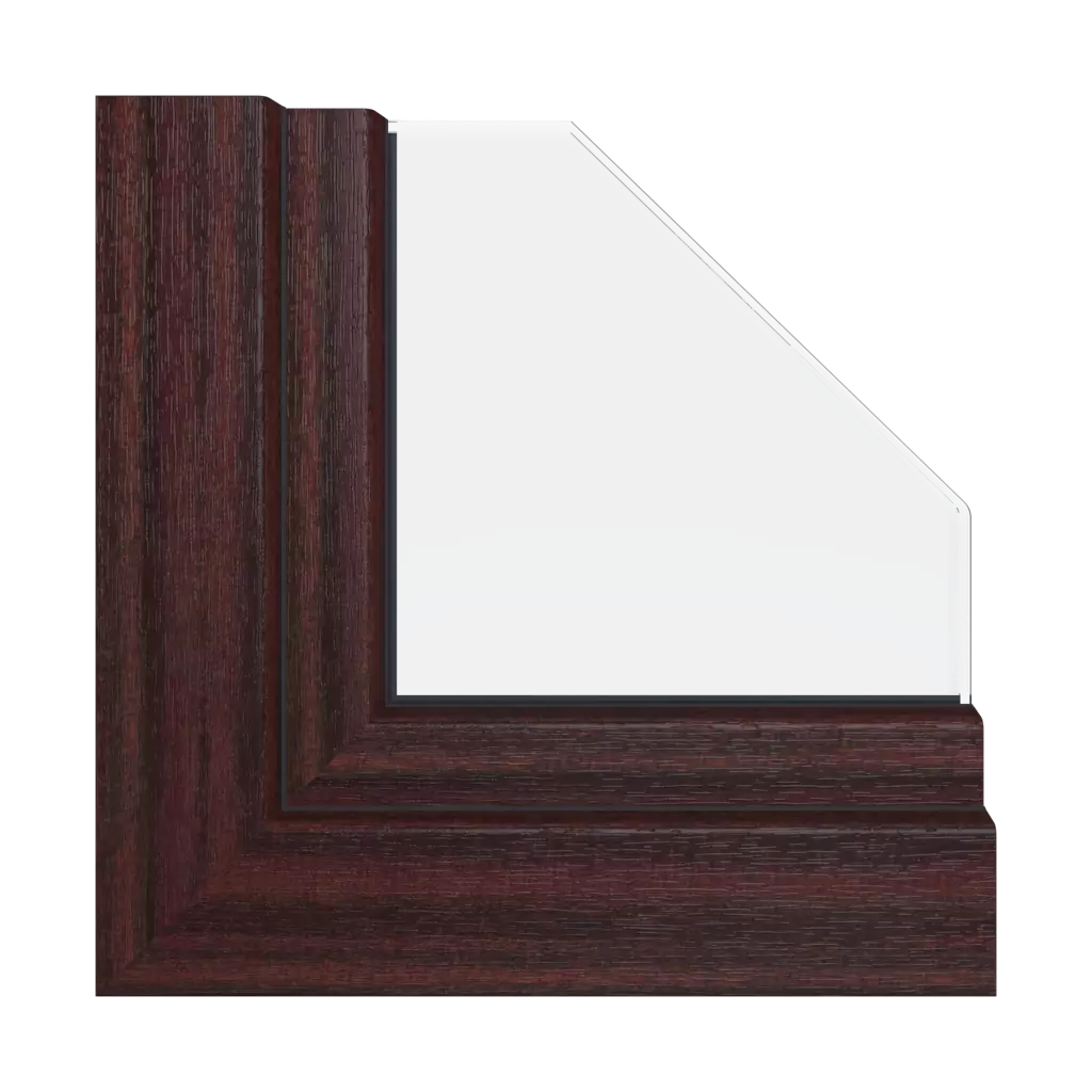 Mahogany windows window-profiles aluplast ideal-7000
