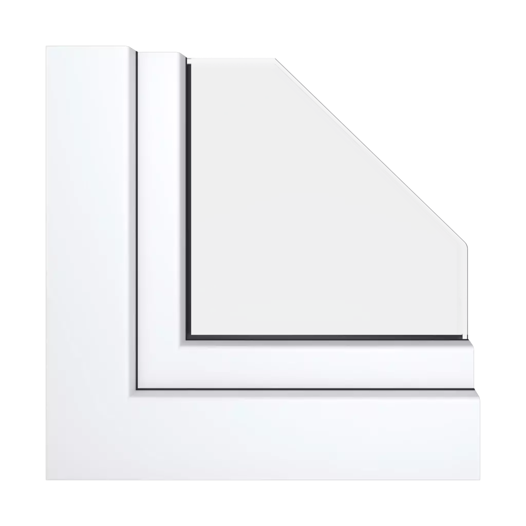 Traffic white aludec windows window-profiles aluplast ideal-7000