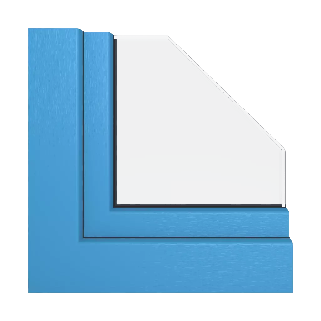 Brilliant blue windows window-profiles aluplast ideal-7000