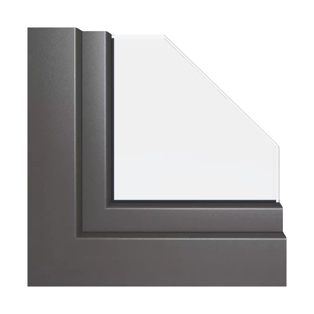 Umber gray aludec windows window-profiles aluplast energeto-neo-md