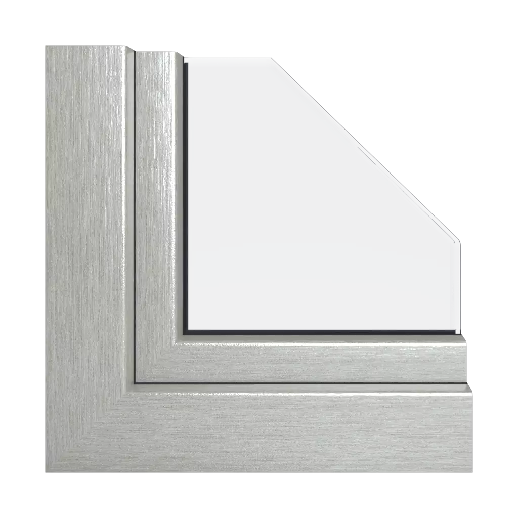 Brushed aluminum windows window-profiles aluplast ideal-7000