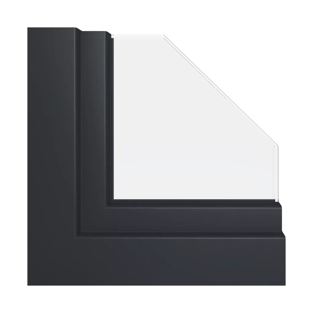 Dark graphite windows window-profiles aluplast ideal-7000