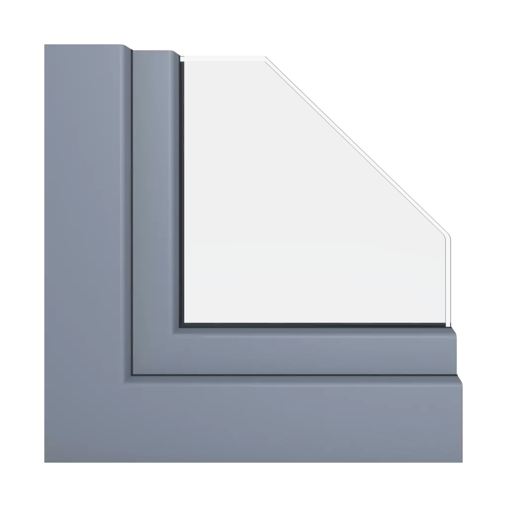 Gray silver smooth windows window-color schueco-colors   