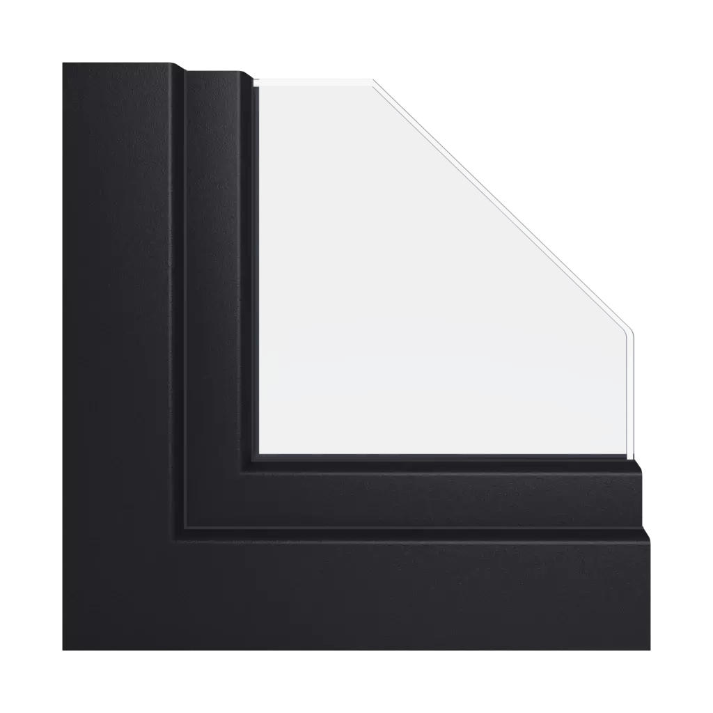 Gray black smooth windows window-color schueco-colors   