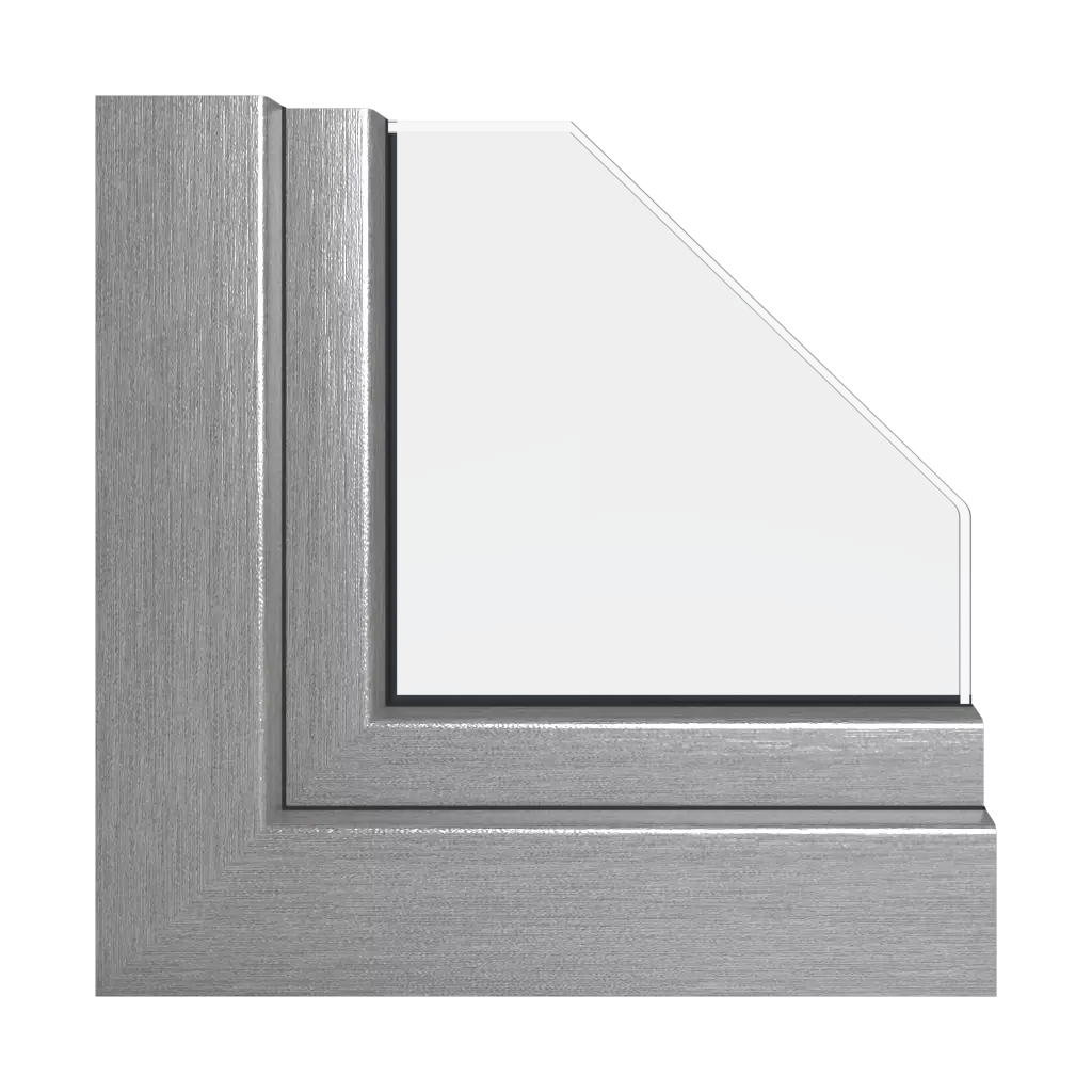 Brushed aluminum windows window-profiles schuco living-as