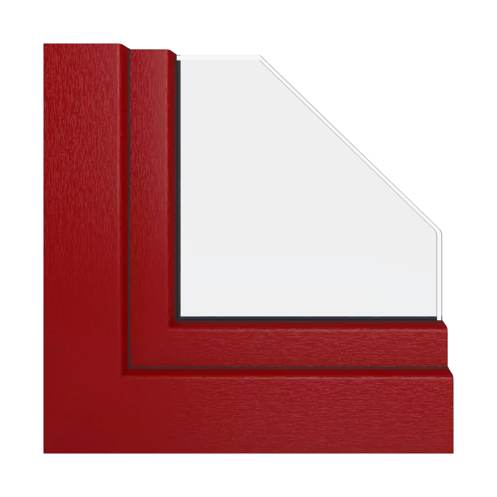 Bright red windows window-profiles schuco living-as