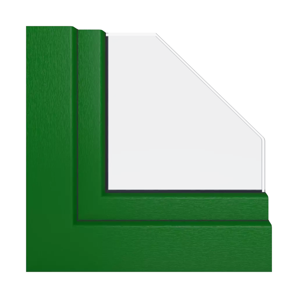 Bright green windows window-profiles schuco corona-ct-70