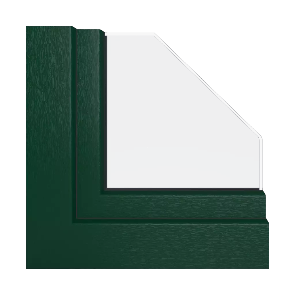 Green moss windows window-color schueco-colors green-moss