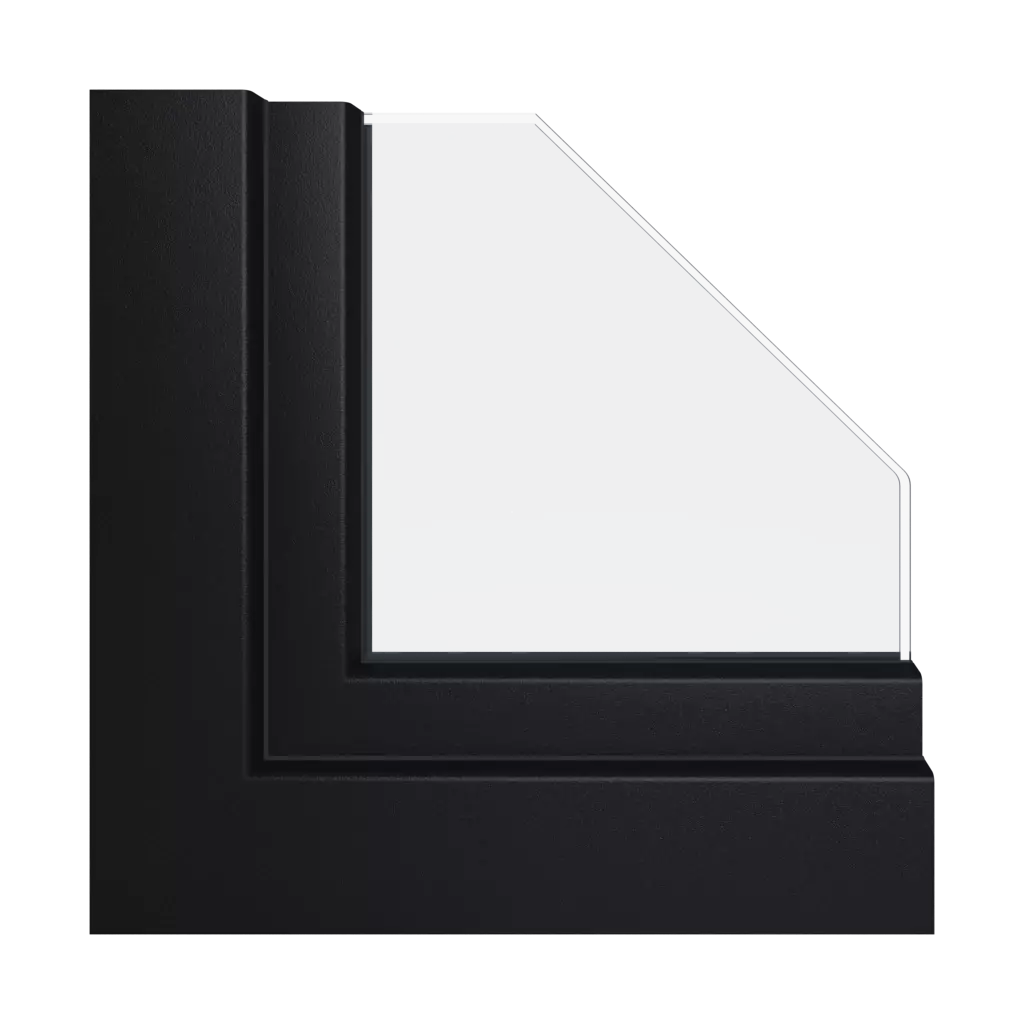 Black ulti-matte windows window-profiles schuco corona-ct-70