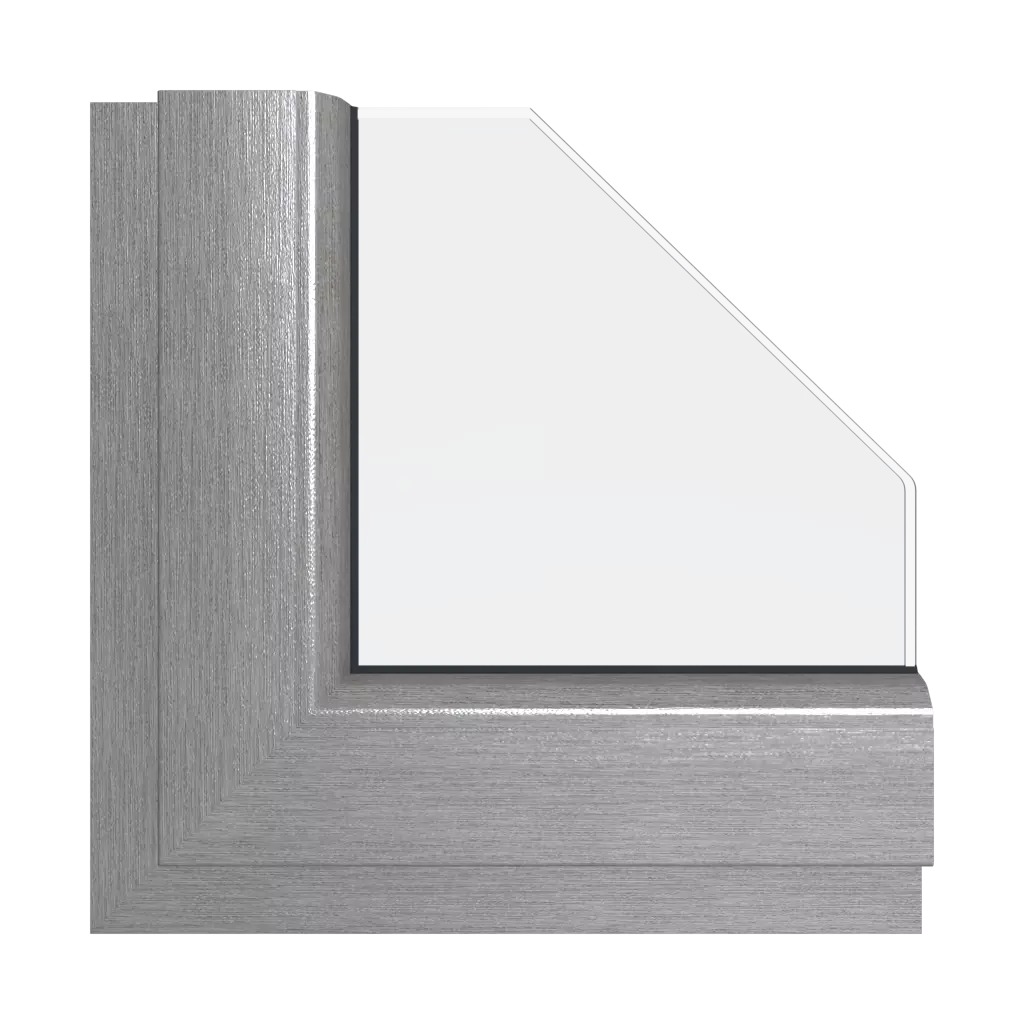 Brushed aluminum windows window-color schueco-colors brushed-aluminum interior