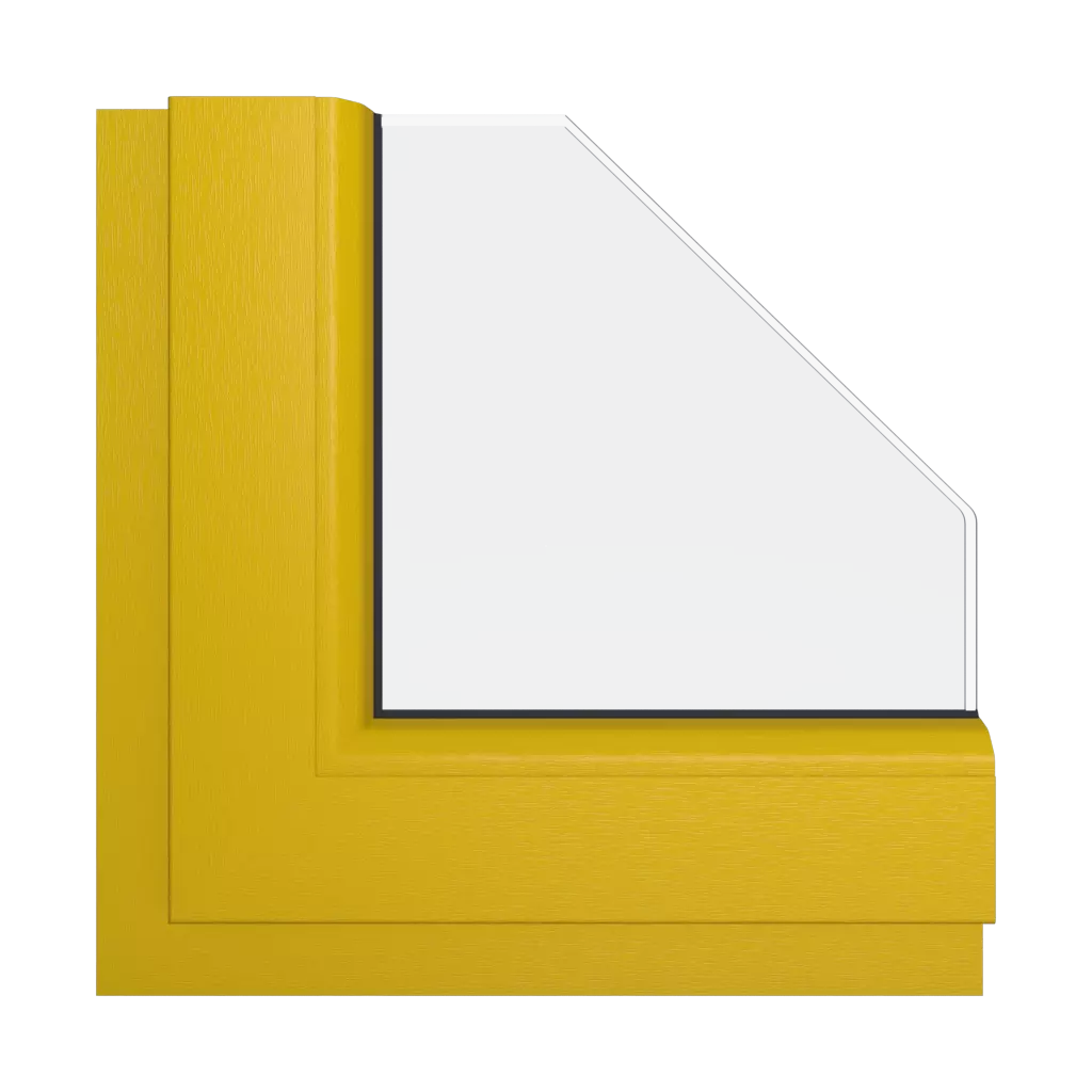 Yellow windows window-color schueco-colors yellow interior