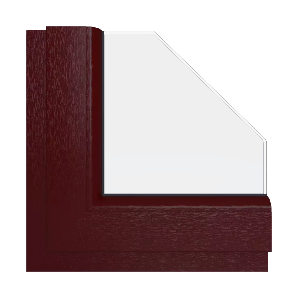 Medium maroon windows window-color schueco-colors medium-maroon interior