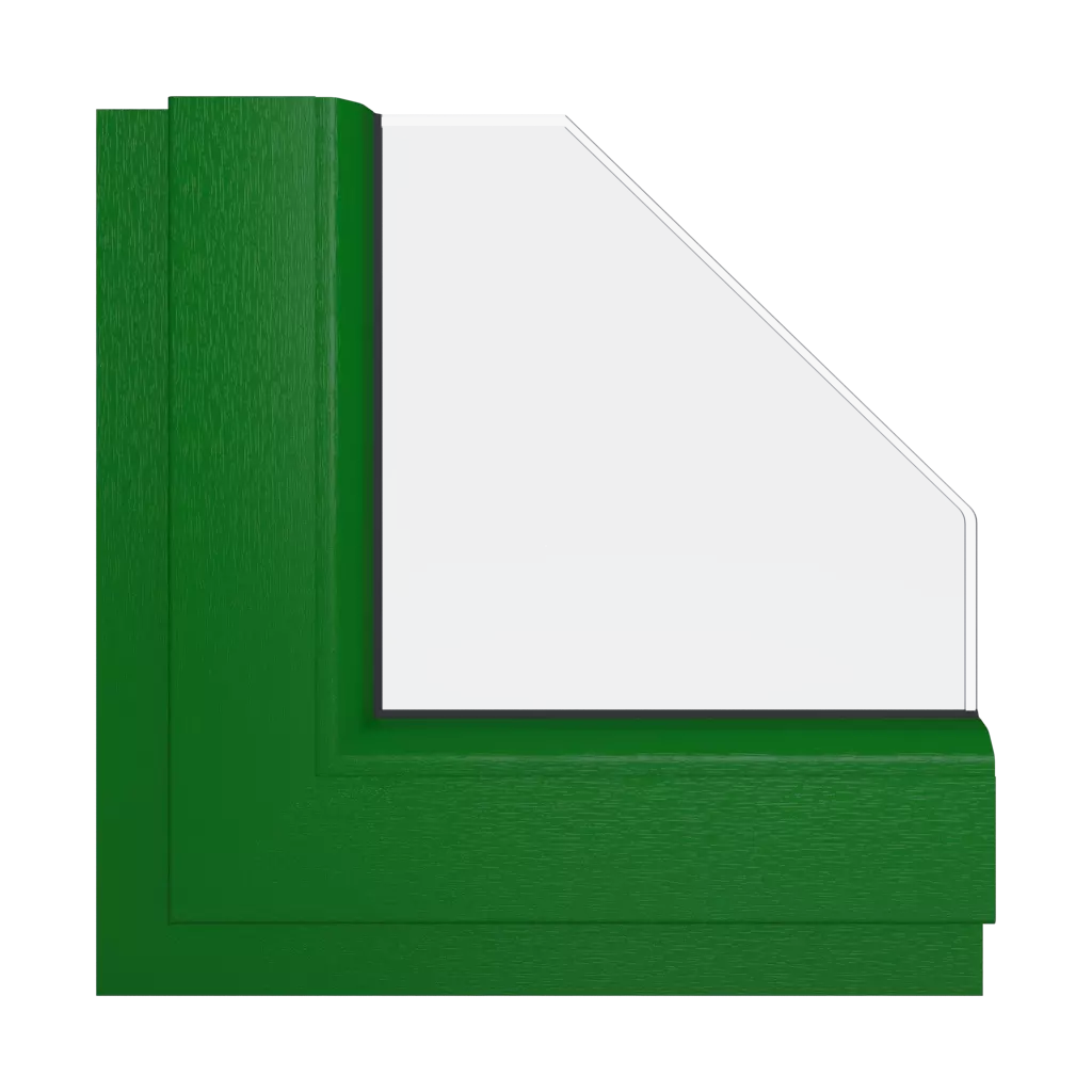 Bright green windows window-color schueco-colors bright-green interior