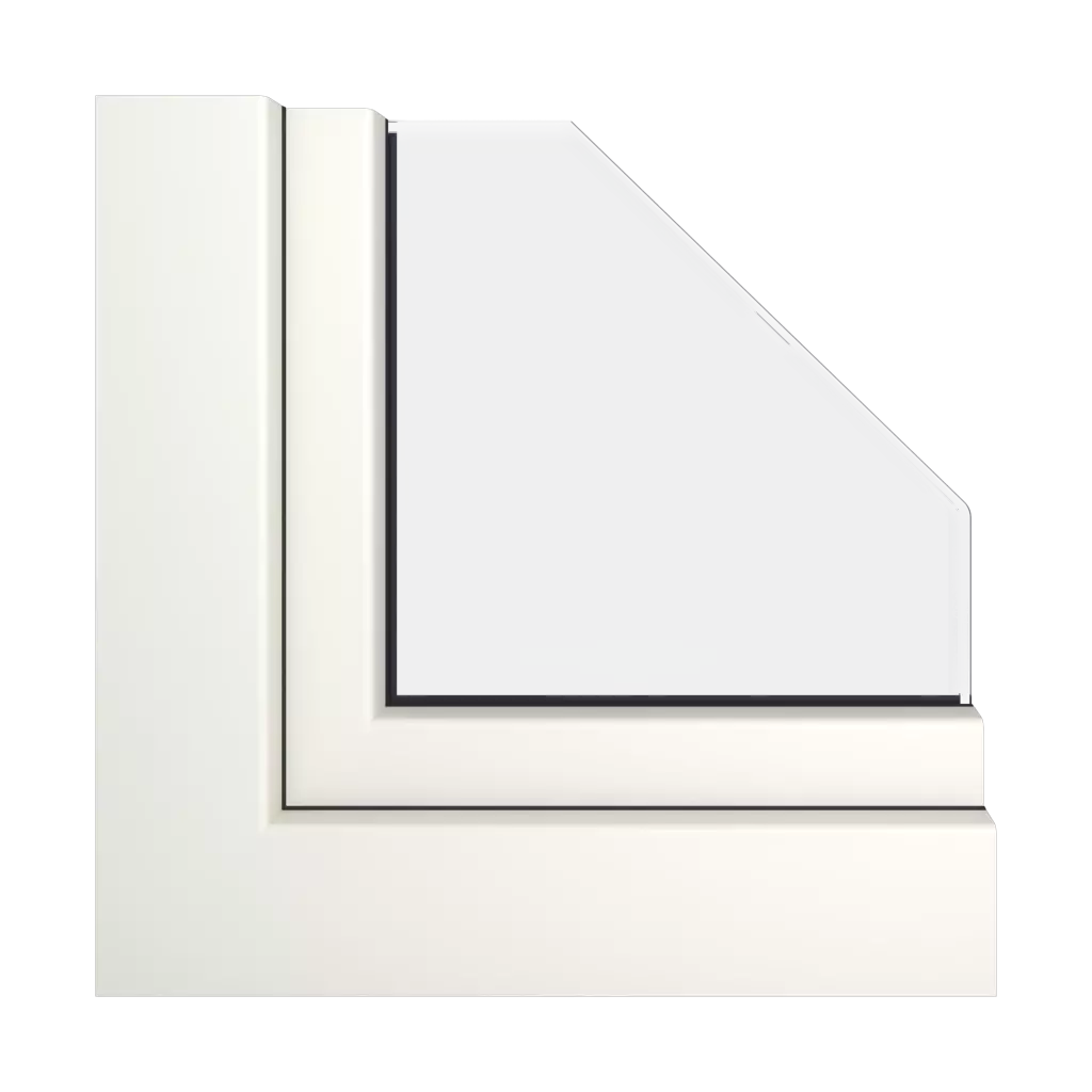 White creamy matte RAL 9001 windows window-profiles gealan hst-s-9000